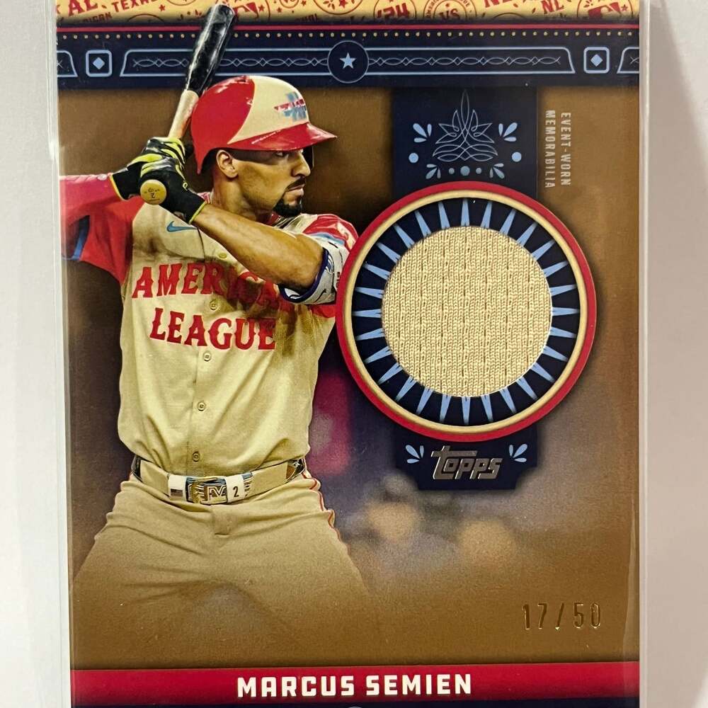 2024 Topps Update Marcus Semien All-Star Stitches Gold Relic #/75